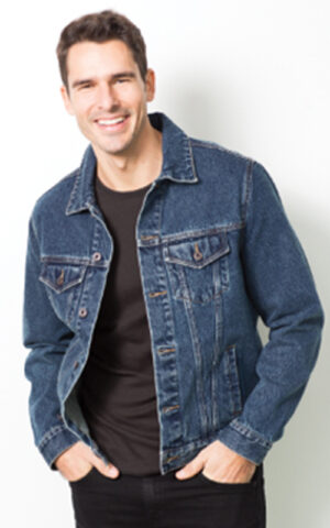 PA Men's 13.5oz Bronze Button Washed Denim Jckt