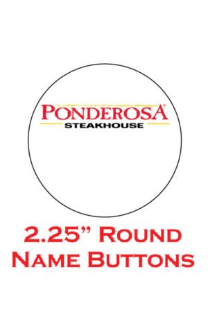 Bonanza Round Logo Badge 2.25" - White  (25 ct)