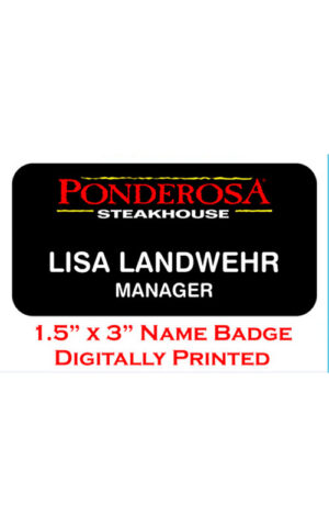 Bonanza Magnetic NameBadge 1.5" x 3"