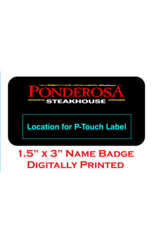 Bonanza P-Touch 1.5" x 3" Magnetic Name Badge