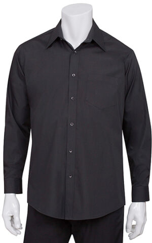Mens Black Essential Dress Shirt [D150BLK]