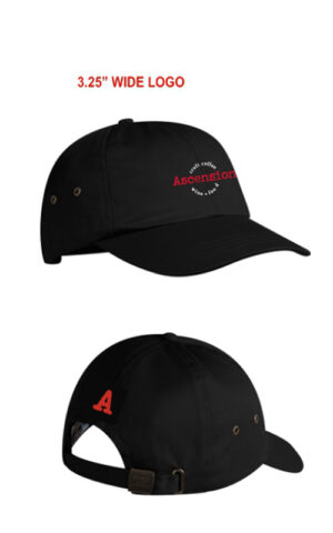 Design # 16851 Ascension Coffee Kitchen Black Chino Twill Polo Style Cap