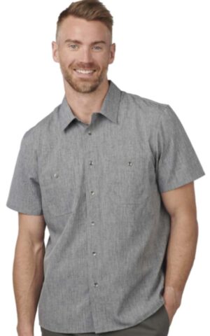 Design #20084 Men's S/S Melange Ultra-Light Two Chest Pocket Camp Shirt