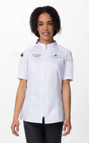 #20547 Truluck's Women's Acadia Short Sleeve Chef Coat