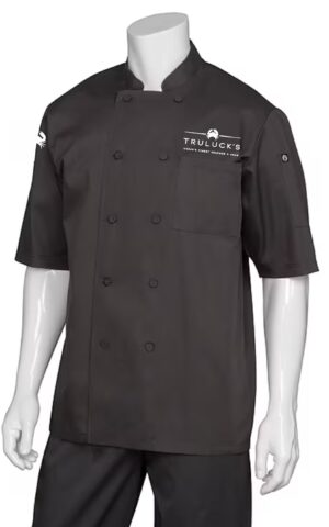 #20548 Truluck's Black Dishwasher Montreal Chef Jacket