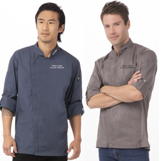 Design #17857 Hartford Executive Chef Jacket w/Left Collar Logo & Left Chest Name & Title - Image 2