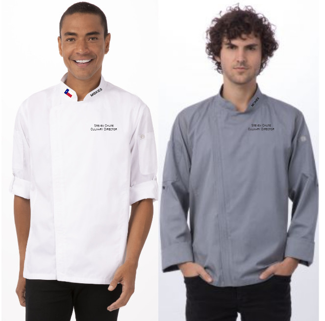 Design #17857 Hartford Executive Chef Jacket w/Left Collar Logo & Left Chest Name & Title