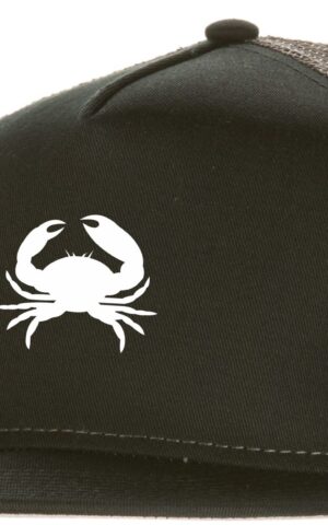 # 16299 Truluck's Flat Bill Skater Black Mesh Back Cap w/Crab logo