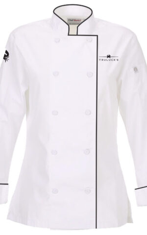 #20570 Truluck's Female Server Jackets w/Black Piping Altered Jackets